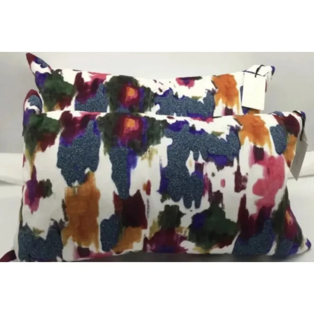 Callisto Home 3 Pillow Abstract Art Watercolor Modern 2 Lumber Throw Pillows NWT